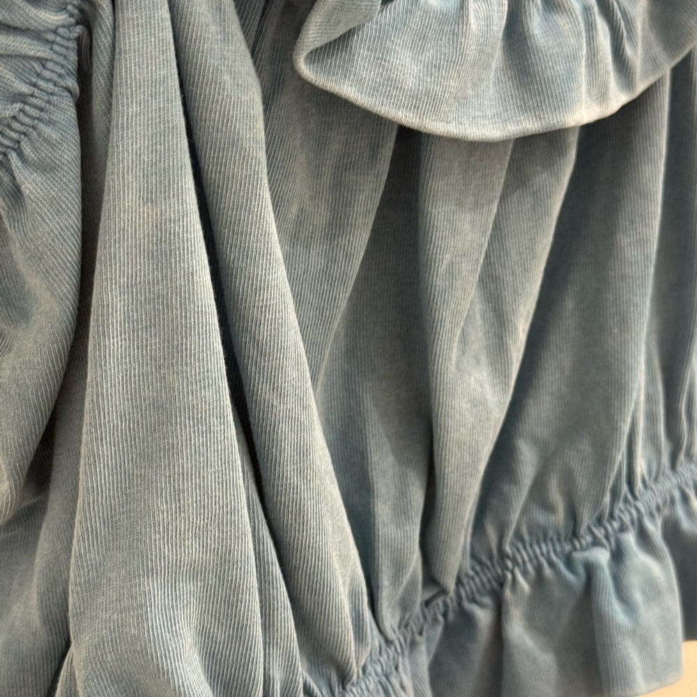 Blue Ruffled Spaghetti Strap Top - Picture 5 of 5